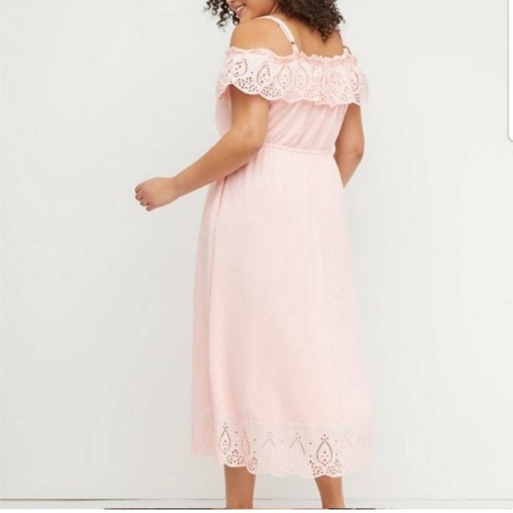 ! Lane Bryant pink eyelet dress